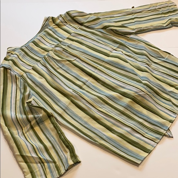 Adrienne Vittadini Small Tie Front Roll Cuff Top New - Picture 8 of 11